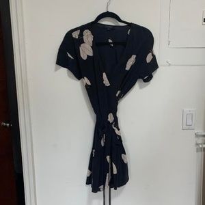 AllSaints Rene Rodin Silk Wrap Dress